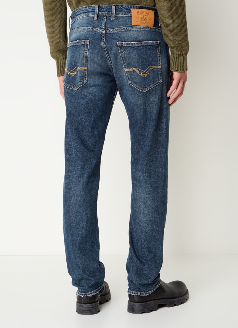 Replay Grover straight leg jeans with dark wash