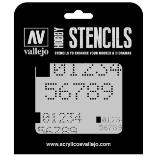 Vallejo Hobby Stencils: Digital Numbers