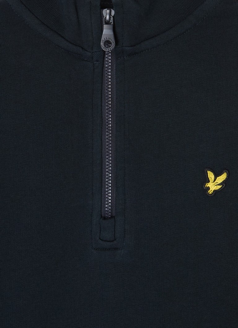 Pulover cu fermoar și logo Lyle & Scott