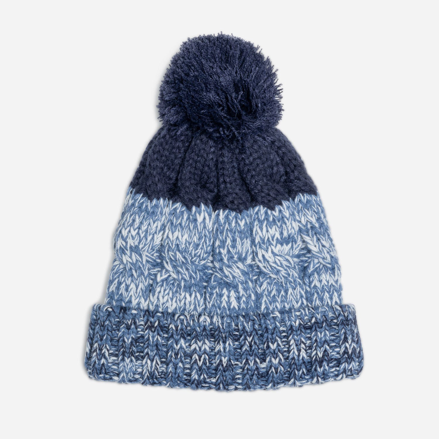 Bonnet bleu à pompon