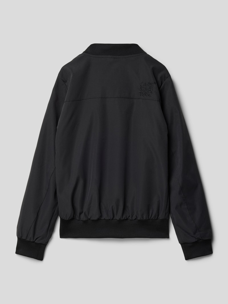 Bomberjacke mit Label-Detail Modell 'Dyvar' in schwarz