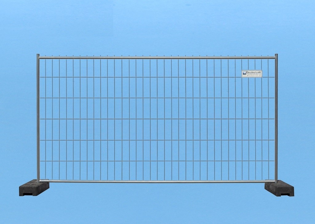 Bauzaunwelt EUTOP Economy 1 Stück Bauzaun Element, aus Stahl ca.11 kg–Maße:3,50 x 2,00 m-Mobilzaun