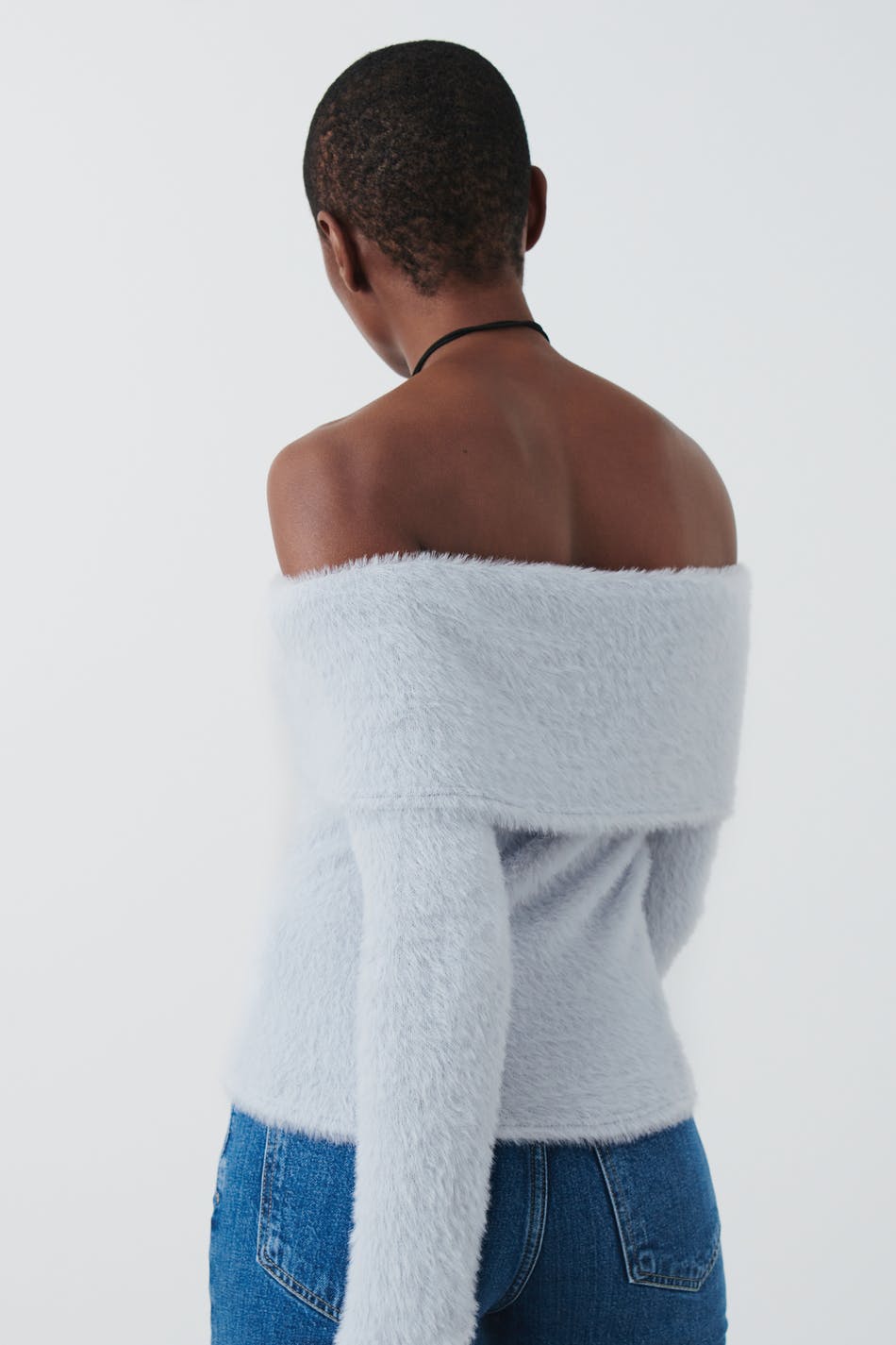Fluffy off shoulder top