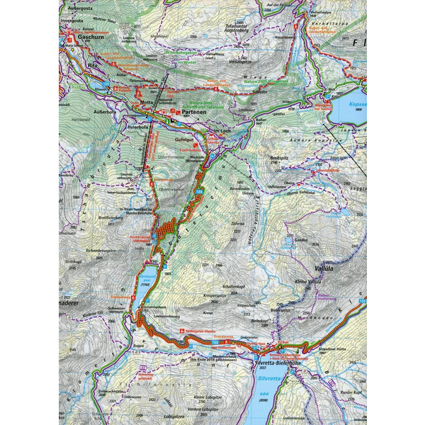 KuF Österreich Outdoorkarte 02 Montafon - Silvretta 1 : 35 000 - Wanderkarte