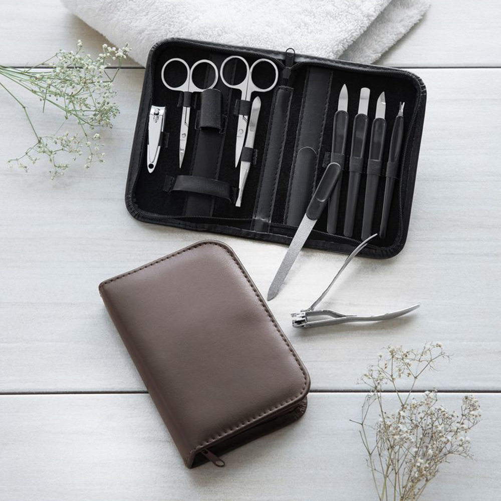 TOP Selection Maniküre-/Pediküre 10tlg - Braun