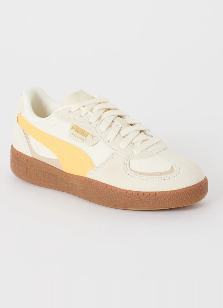 Puma Palermo Moda Jr nahkalenkkarit mokkanahkayksityiskohdilla