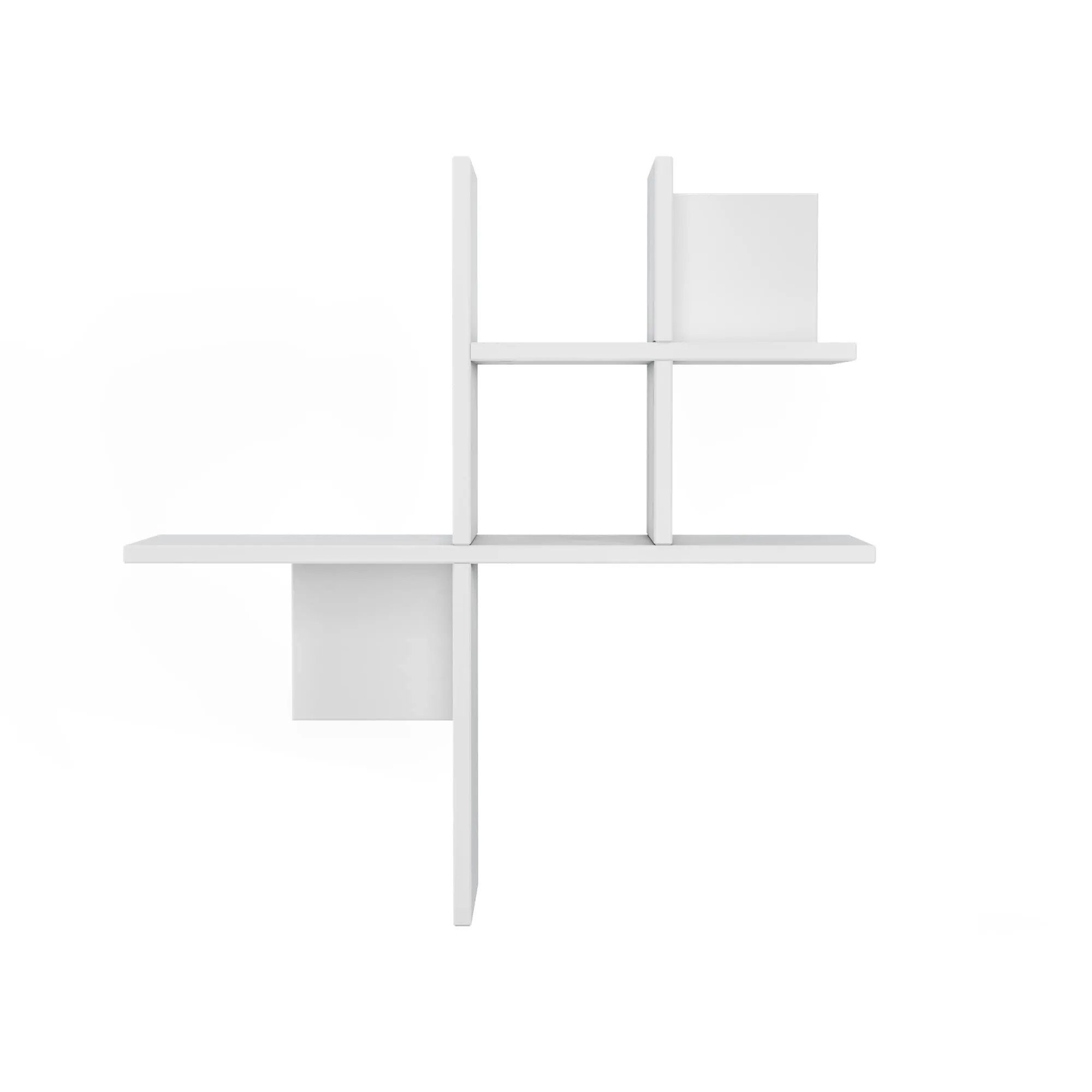 Minimadecor Wandregal Balance Weiß & Braun/Weiß 74 cm x 76cm x 23cm