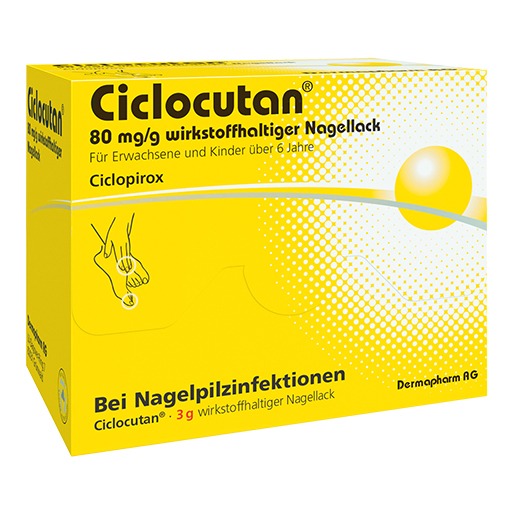 CICLOCUTAN 80 mg/g wirkstoffhaltiger Nagellack  3 g  Wirkstoffhaltiger Nagellack