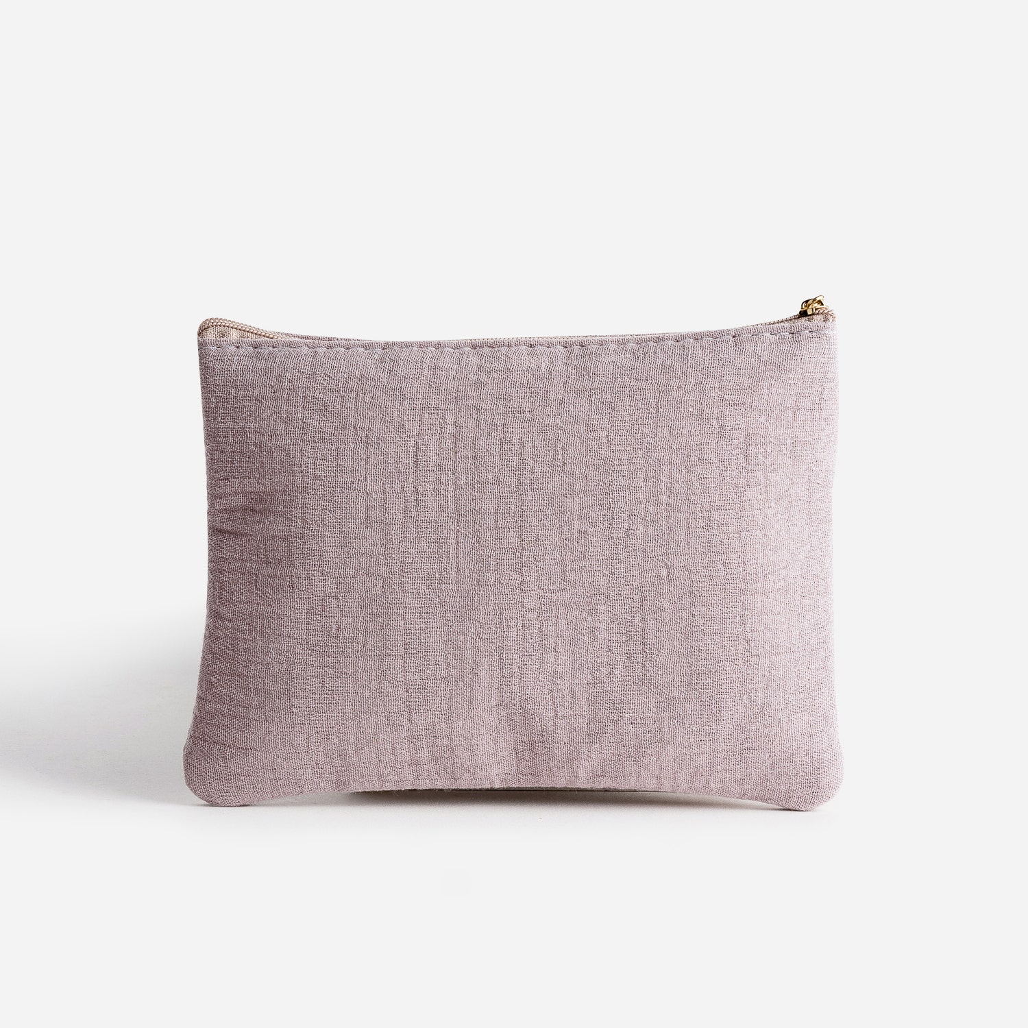 Pochette vieux rose avec message doré