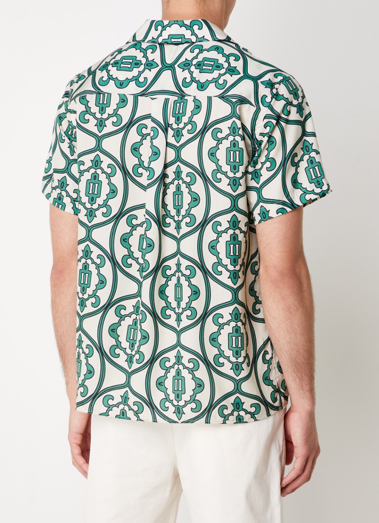 Camisa Les Deux Ornament de corte regular em liocel com estampa gráfica.