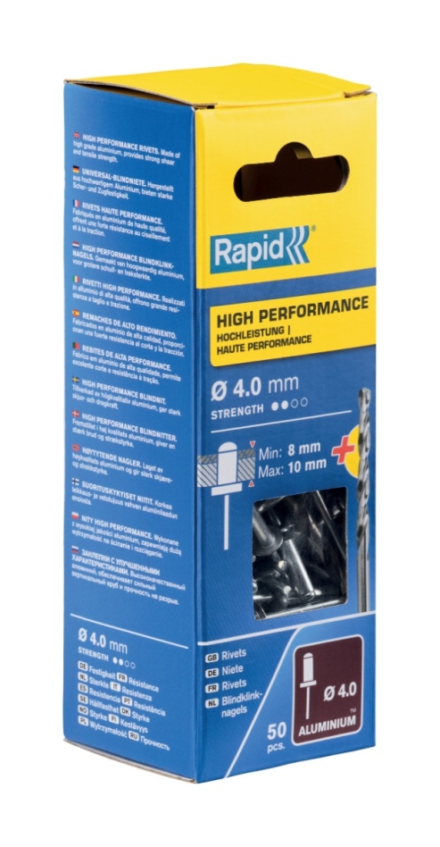 Rapid 5000385 Πριτσίνια υψηλής απόδοσης 4,0 x 14 mm 50 τεμάχια