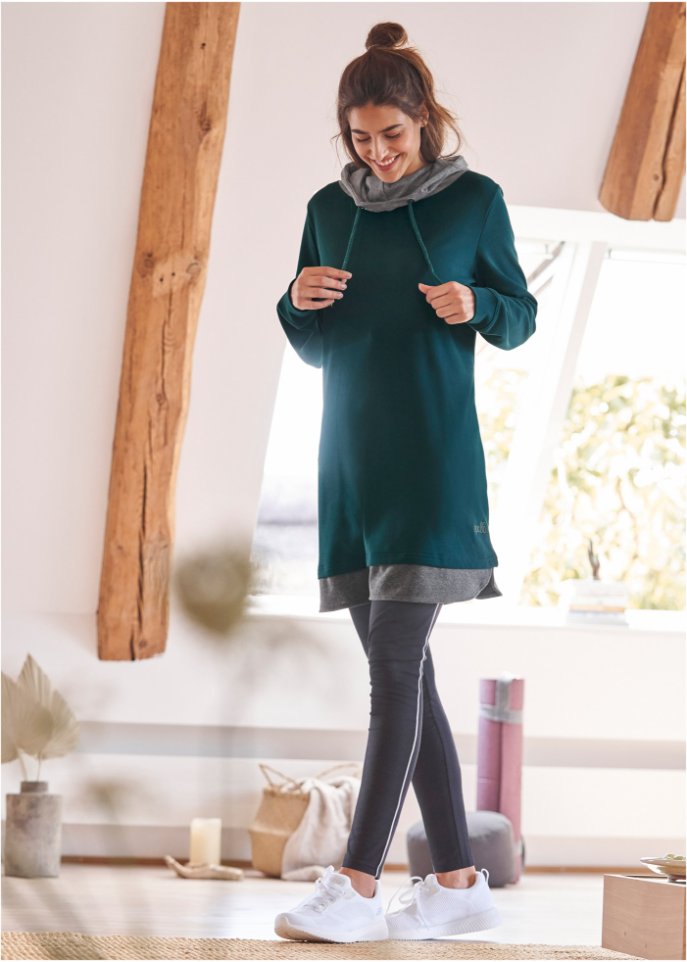 Longsweatshirt mit Leggings (2-tlg. Set)