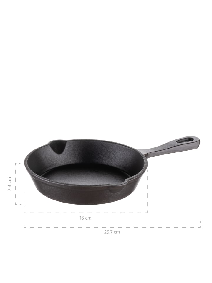 Mäser Gusseisenpfanne, Gusseisen - in Schwarz, Braun günstig kaufen onesize