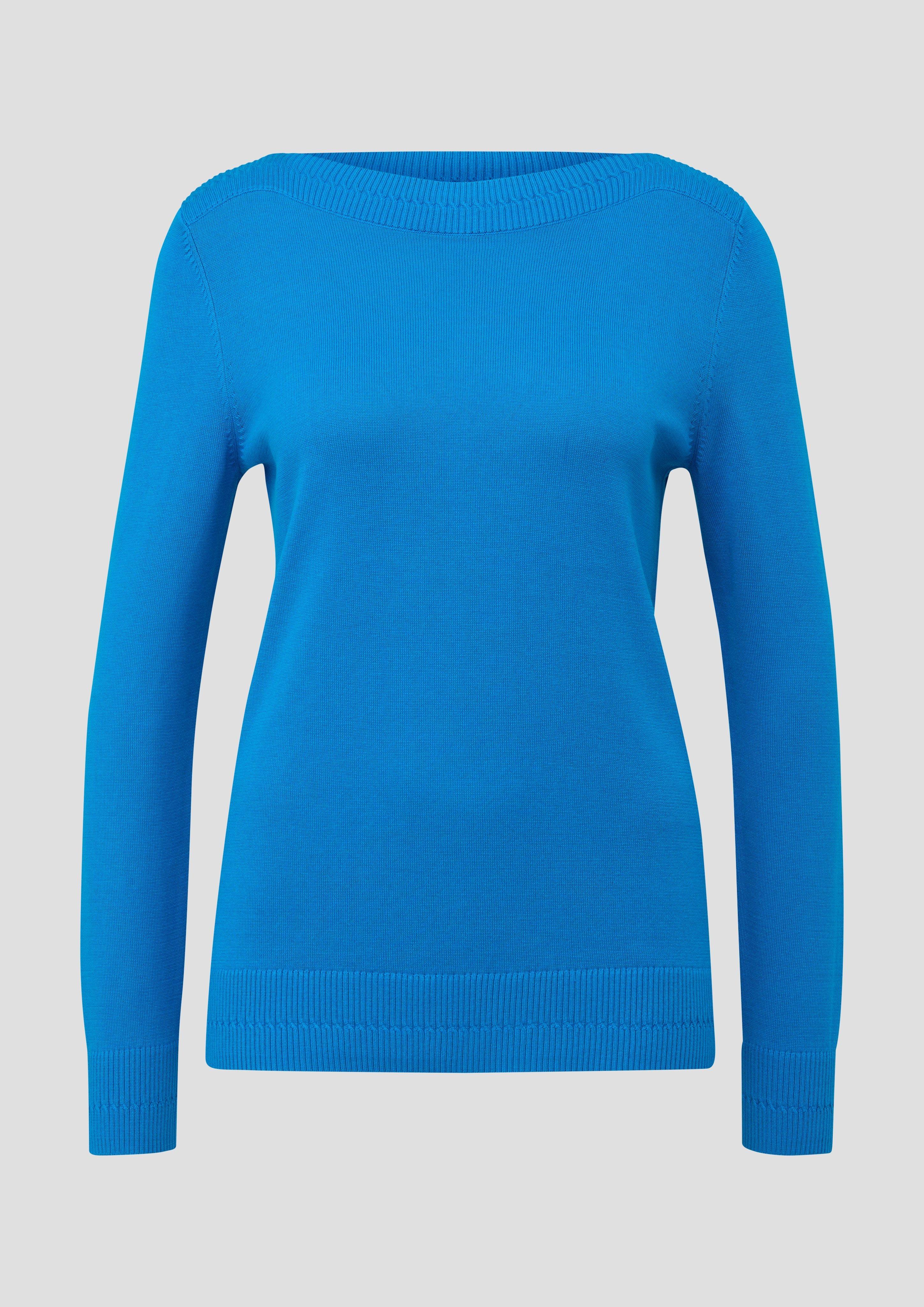 Feinstrickpullover mit U-Boot-Ausschnitt  2137761-5528