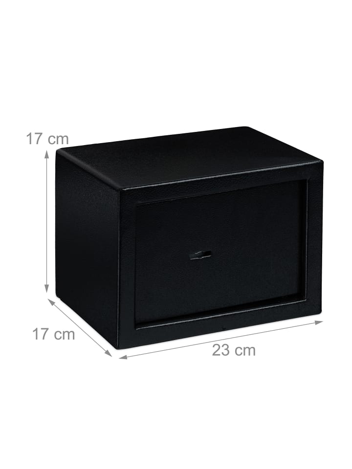relaxdays Wandtresor in Schwarz - (B)23 x (H)17 x (T)17 cm günstig kaufen onesize