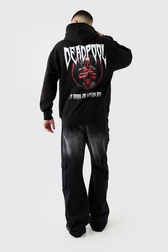 Oversize Hoodie mit lizenziertem Deadpool Marvel Print