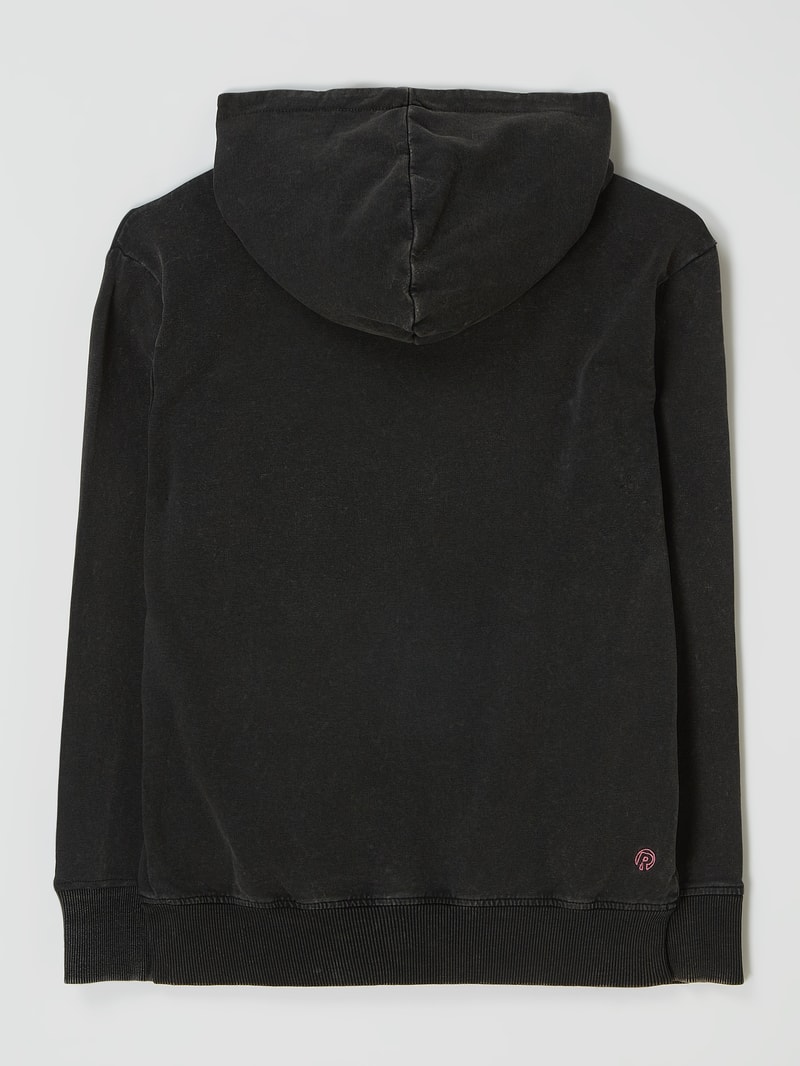 Hoodie mit Logo Modell 'Valencia' in schwarz