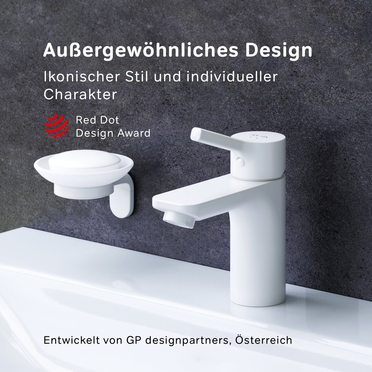 AM.PM Waschtischarmatur Waschbeckenarmatur Wasserhahn Bad Badarmatur Mischbatterie Waschbecken (Mischbatterie) geräuscharme Kartusche, Waschtisch Mischbatterie Badezimmer