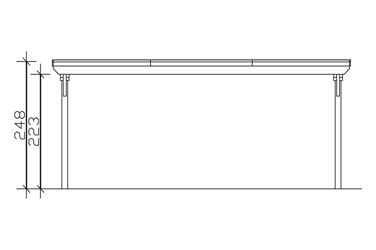 Skanholz Doppelcarport Emsland, BxT: 613x846 cm, 223 cm Einfahrtshöhe