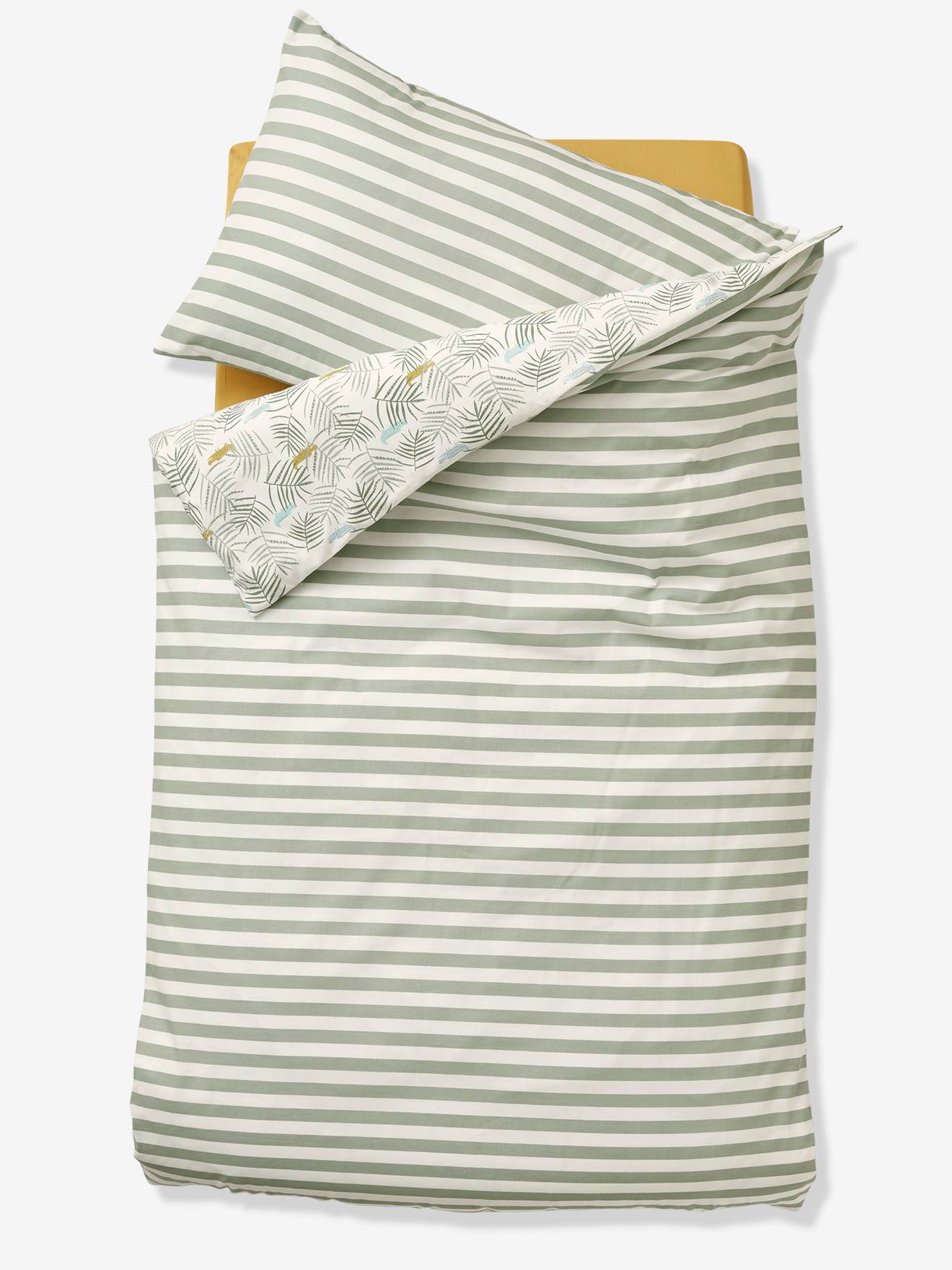 Housse de couette bébé TREK Oeko-Tex® blanc imprimé