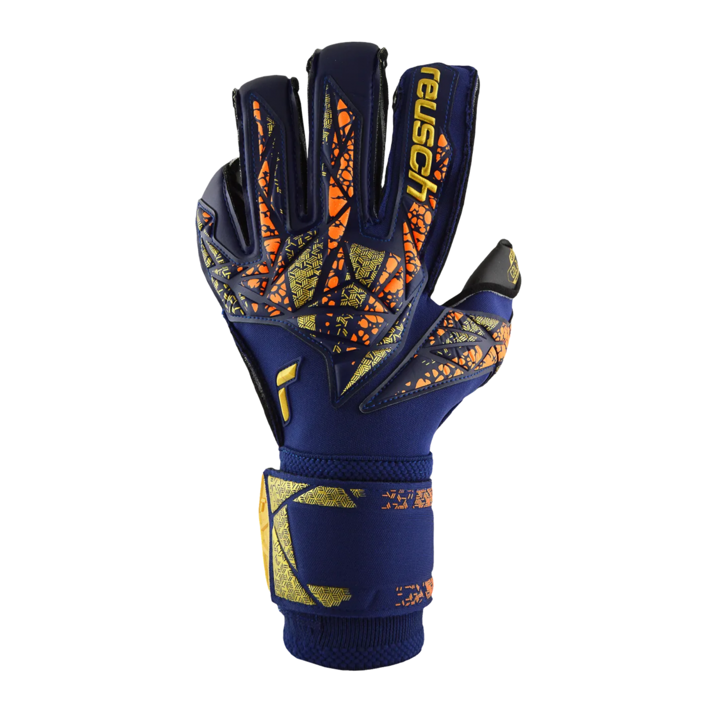 Reusch Attrakt Gold X Evolution TW-Handschuhe Blau Gold Schwarz F4411