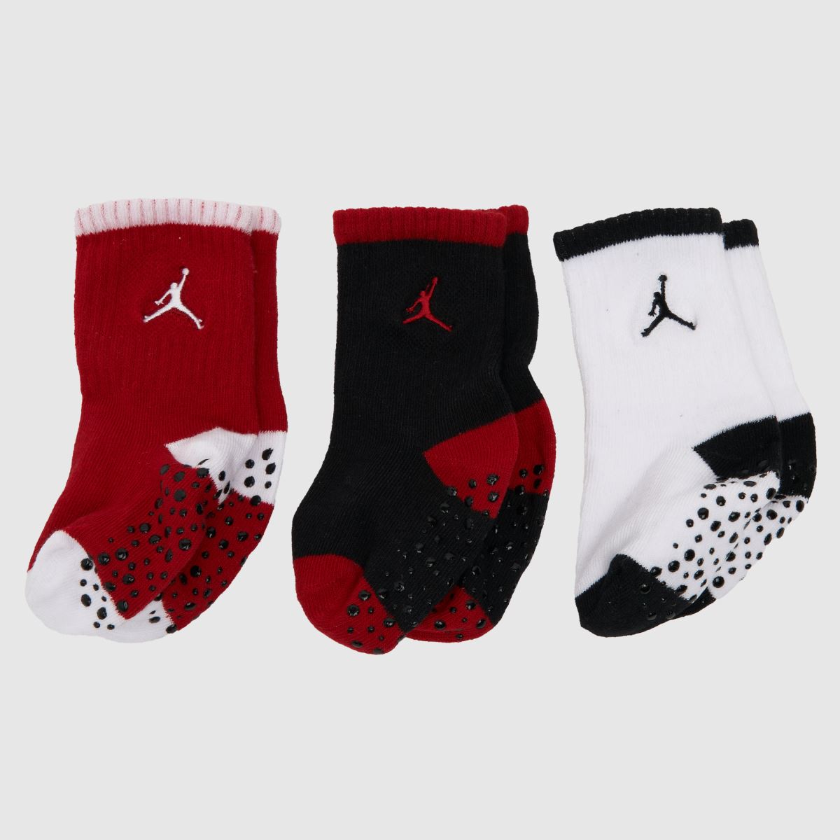 Nike Jordan svarta spräckliga barnstrumpor 3-pack