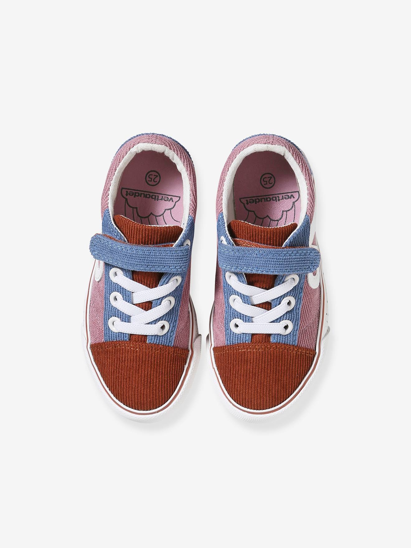 Baskets velours fille collection maternelle lilas