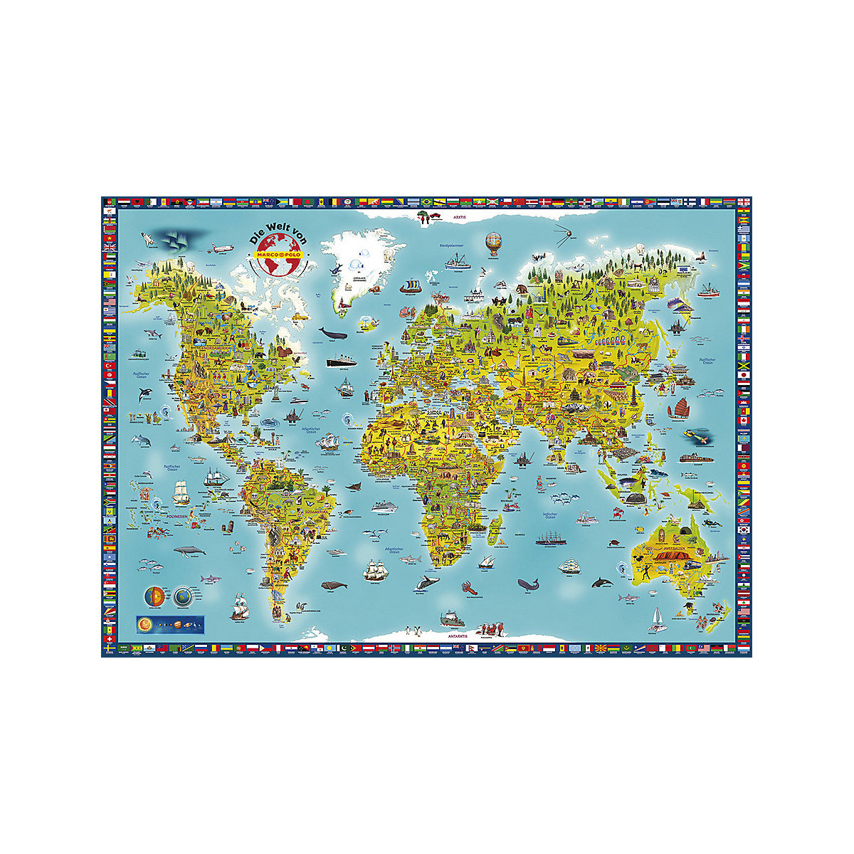 MARCO POLO Panorama Kinderweltkarte plano
