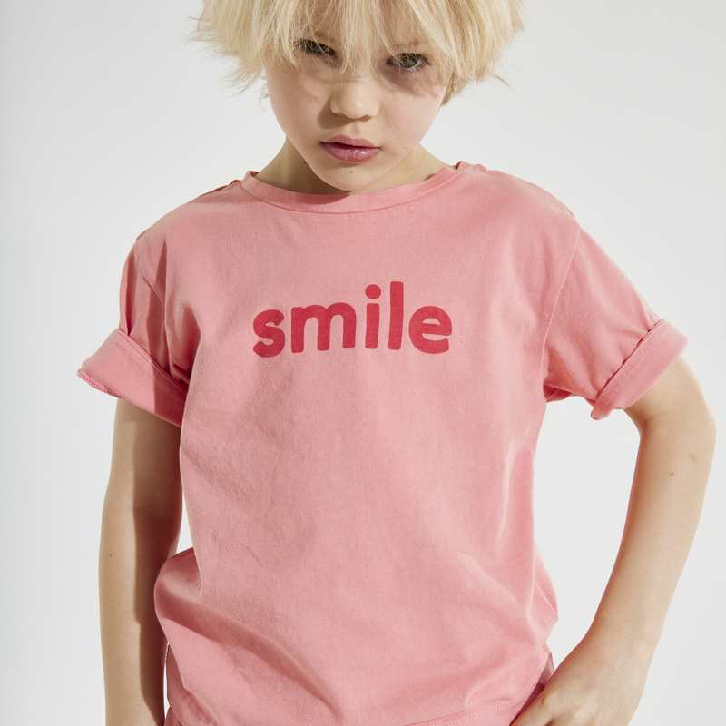 T-shirt rose CONFETTI pigments naturels mixte