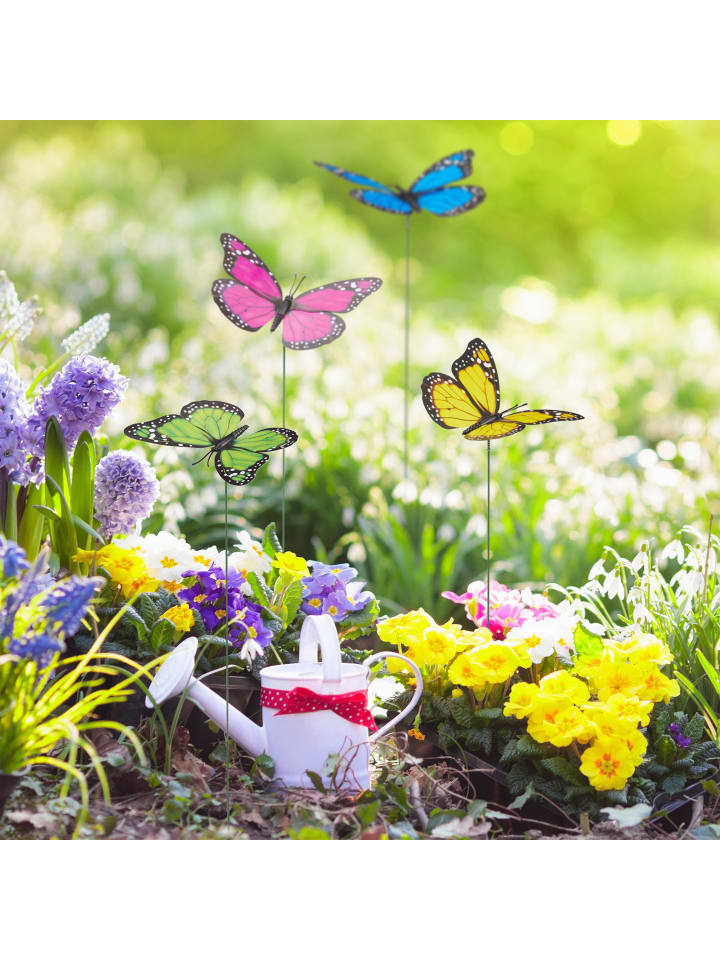 relaxdays 36x Gartendeko Schmetterling in Bunt günstig kaufen onesize