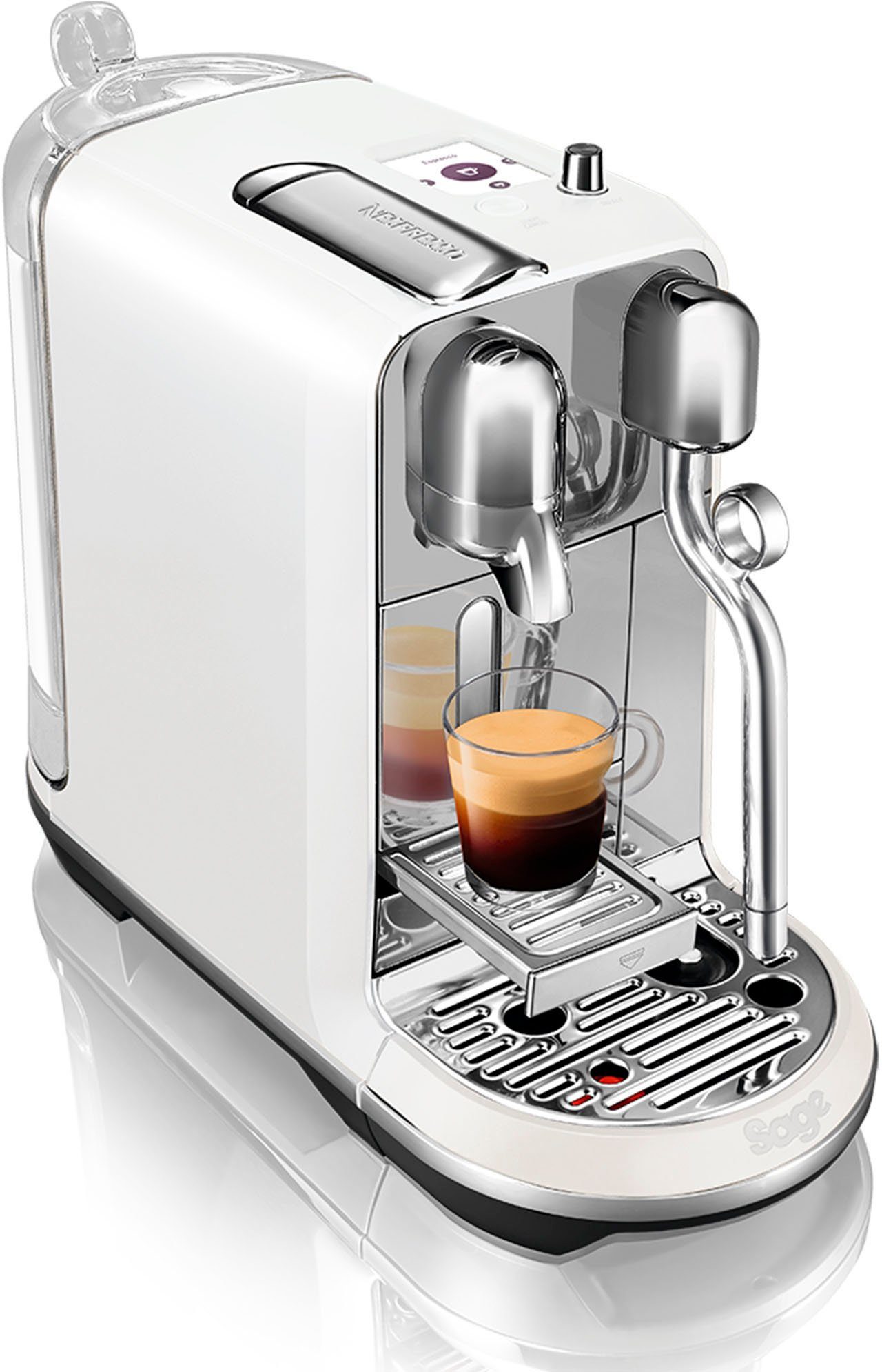 Nespresso Kapselmaschine Creatista Plus SNE800SST, inkl. Willkommenspaket mit 14 Kapseln + Edelstahl-Milchkanne