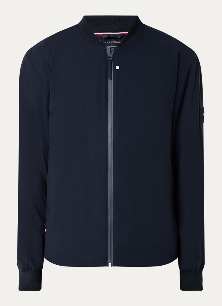 Tommy Hilfiger prošivena bomber jakna s logotipom i vodoodbojnim premazom