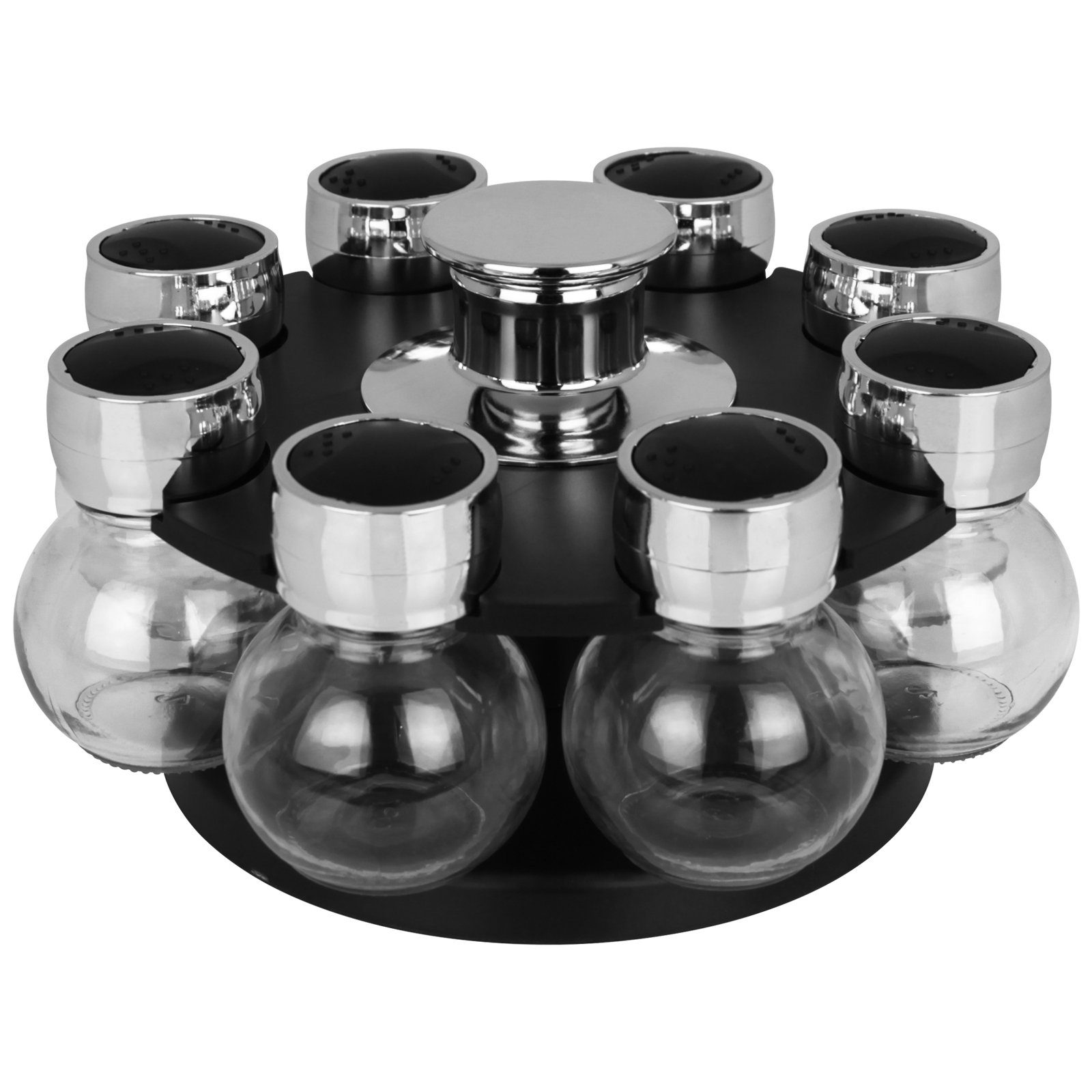 Koopman Gewürzkarussell 8tlg., Ständer Gewürzgläser Gewürzbehälter Gewürzstreuer Organizer Set