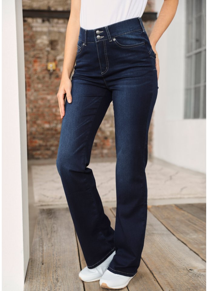Super-Stretch-Push-Up-Jeans mit Bequembund, Bootcut