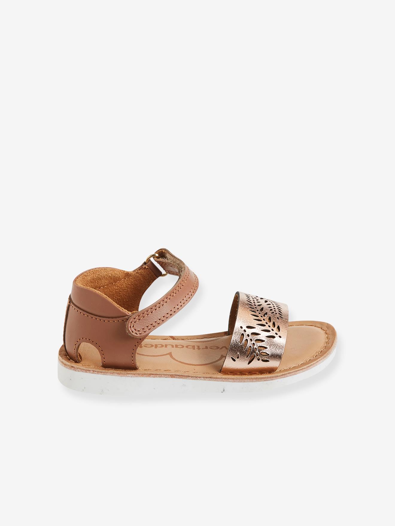 Sandales cuir fille collection maternelle kaki