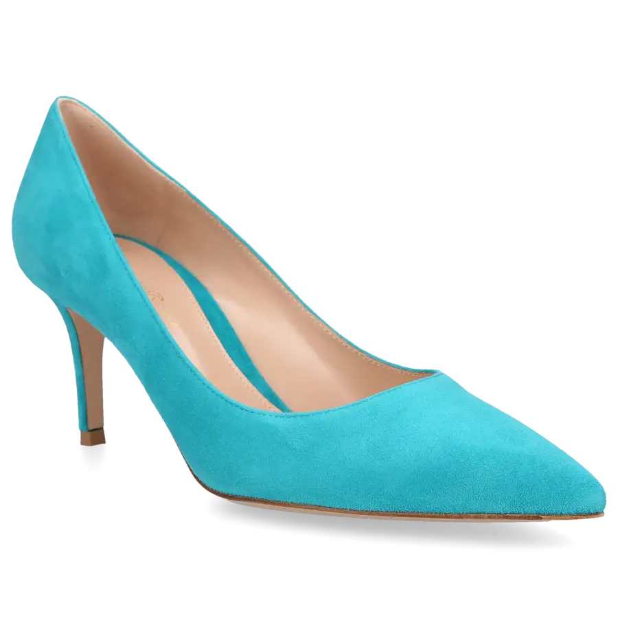 Gianvito Rossi - Pumps GIANVITO 70 Veloursleder - türkis