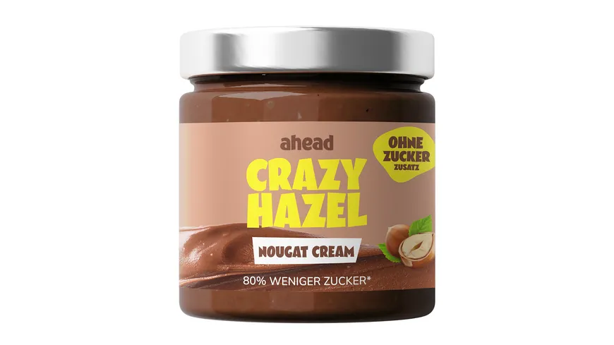 AHEAD Crazy Hazel Nougat Cream mit weniger Zucker 200 g