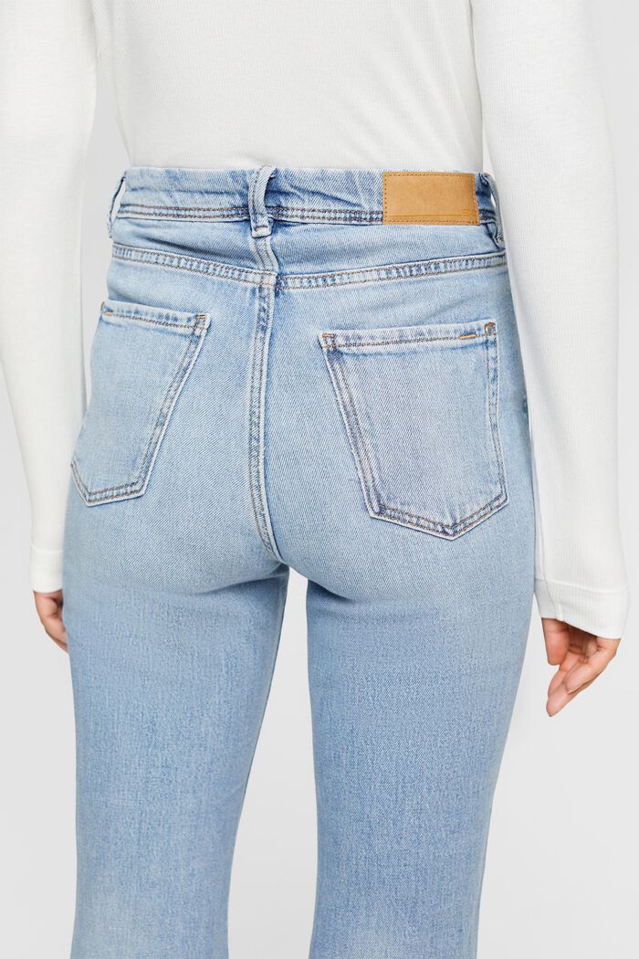 High-Waist-Jeans aus Denim mit ausgestelltem Bein