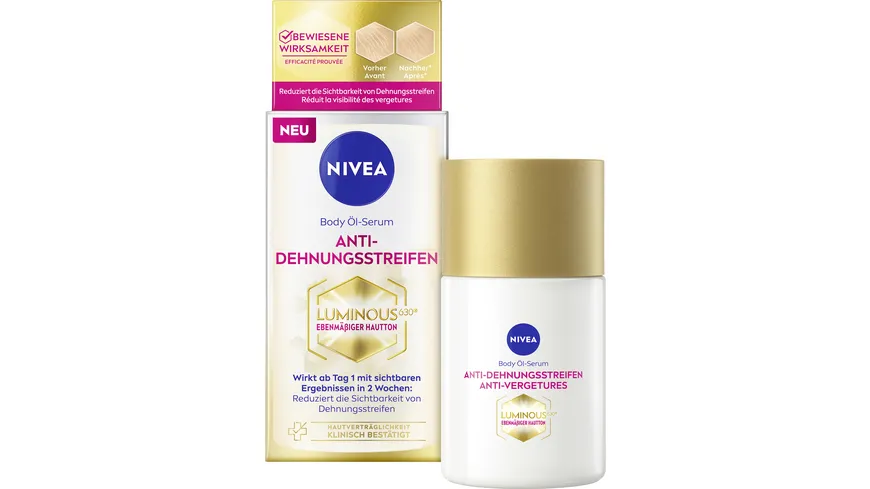 Nivea Luminous Body-Öl-Serum Anti-Dehnungsstreifen 100 ml