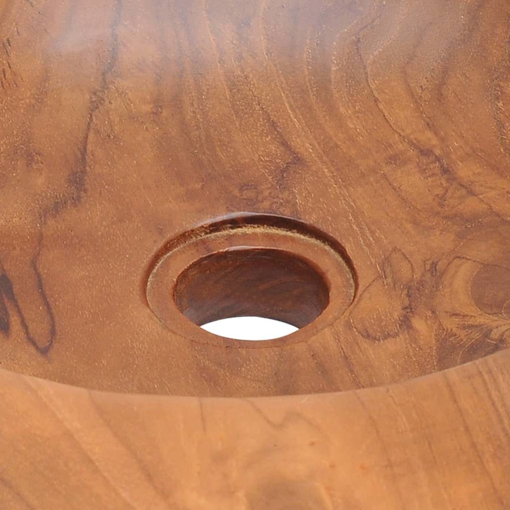vidaXL Waschbecken Becken Teak Massiv 45 cm