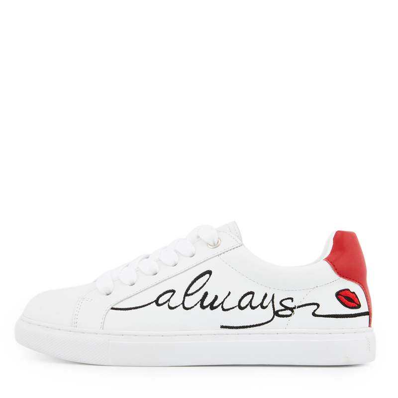 Baskets en cuir Simone love always black ink
