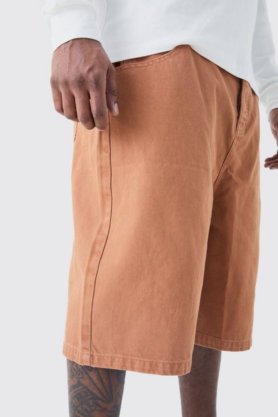 Plus überfärbte Jeansshorts