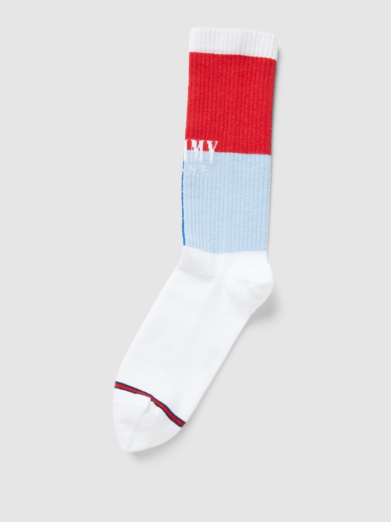 Socken mit Label-Details Modell 'COLORBLOCK' in weiß