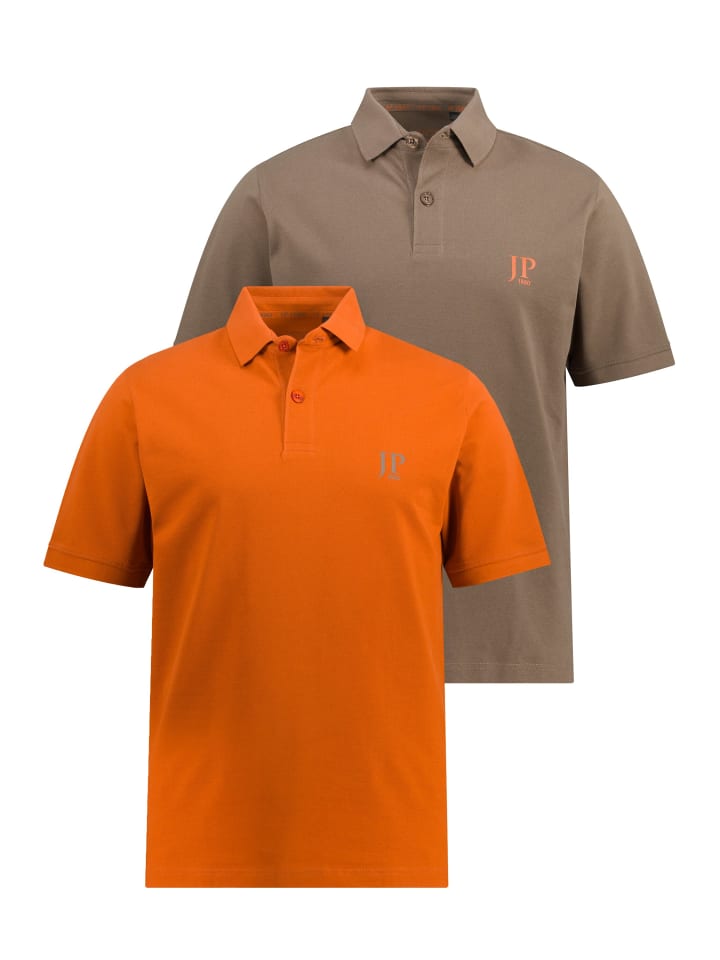 JP1880 Poloshirt in braungrau günstig kaufen