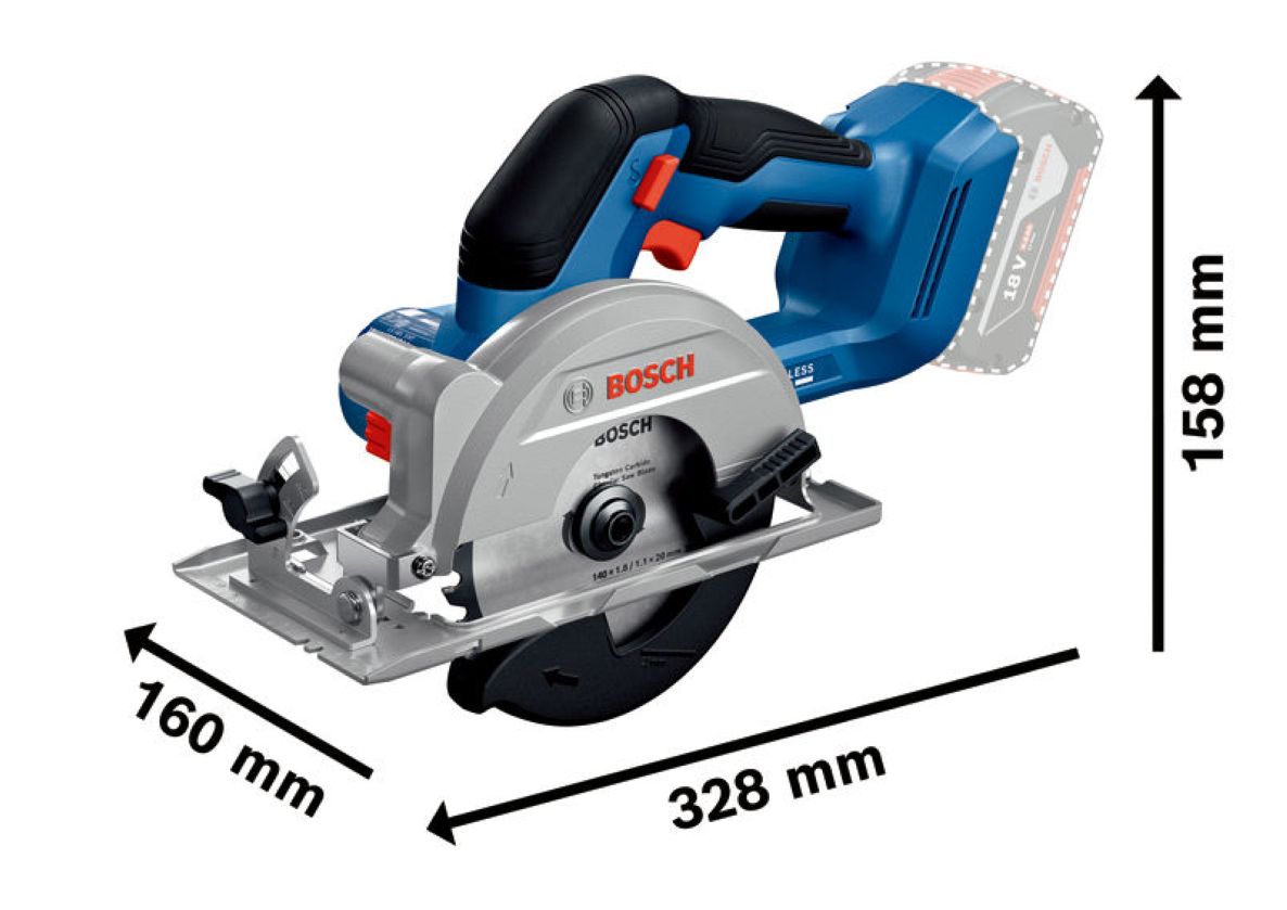 Bosch Blue 06019M3120 GKS 18V-51 Akumulatorska kružna pila 140 mm bez baterija i punjača