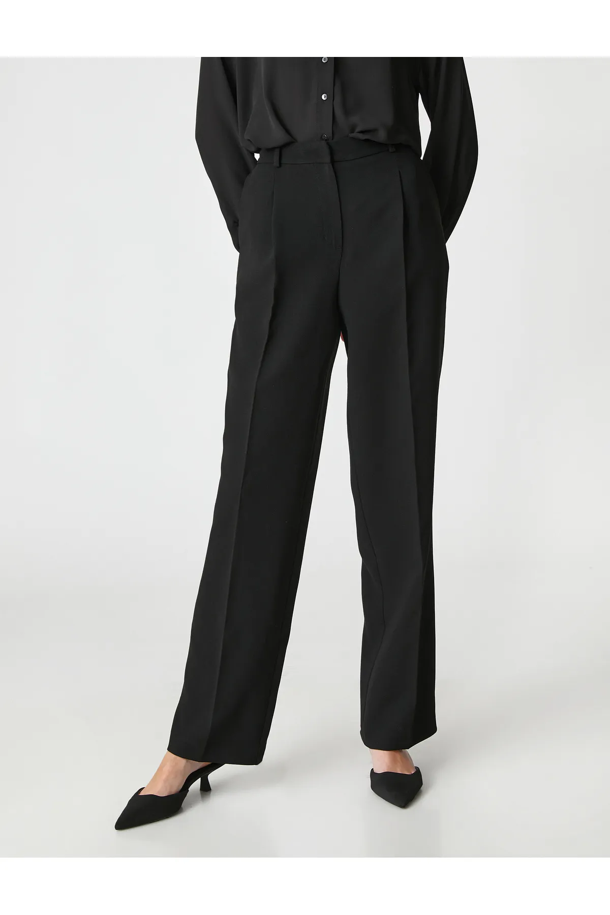 Koton  Stoff-Palazzo-Hose mit Taschen