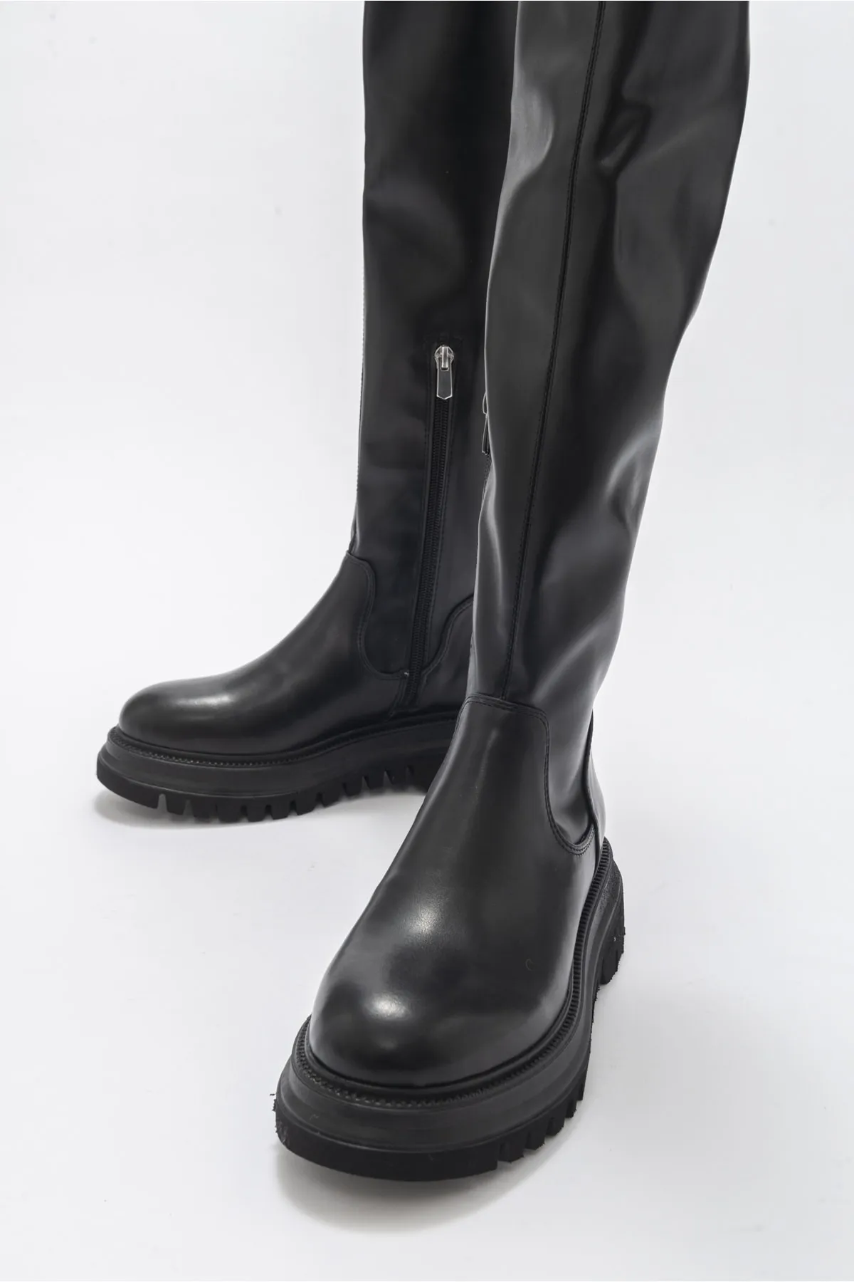 LuviShoes  Chip Black Laptop-Stiefel für Damen