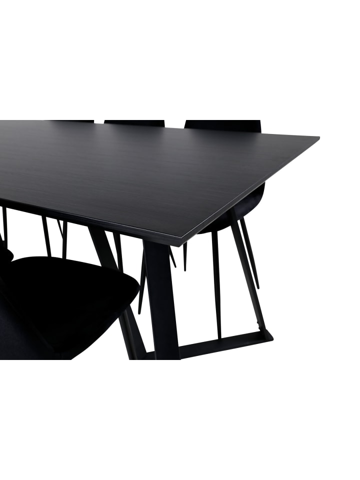 ebuy24 Essgruppe Marina 27 (7-teilig) Schwarz 90 x 180 cm günstig kaufen onesize