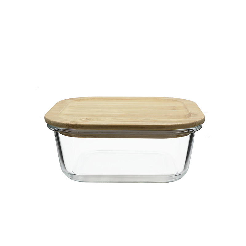 Cuisine Matoppbevaring 0,62 l boro glass m/bambuslokk