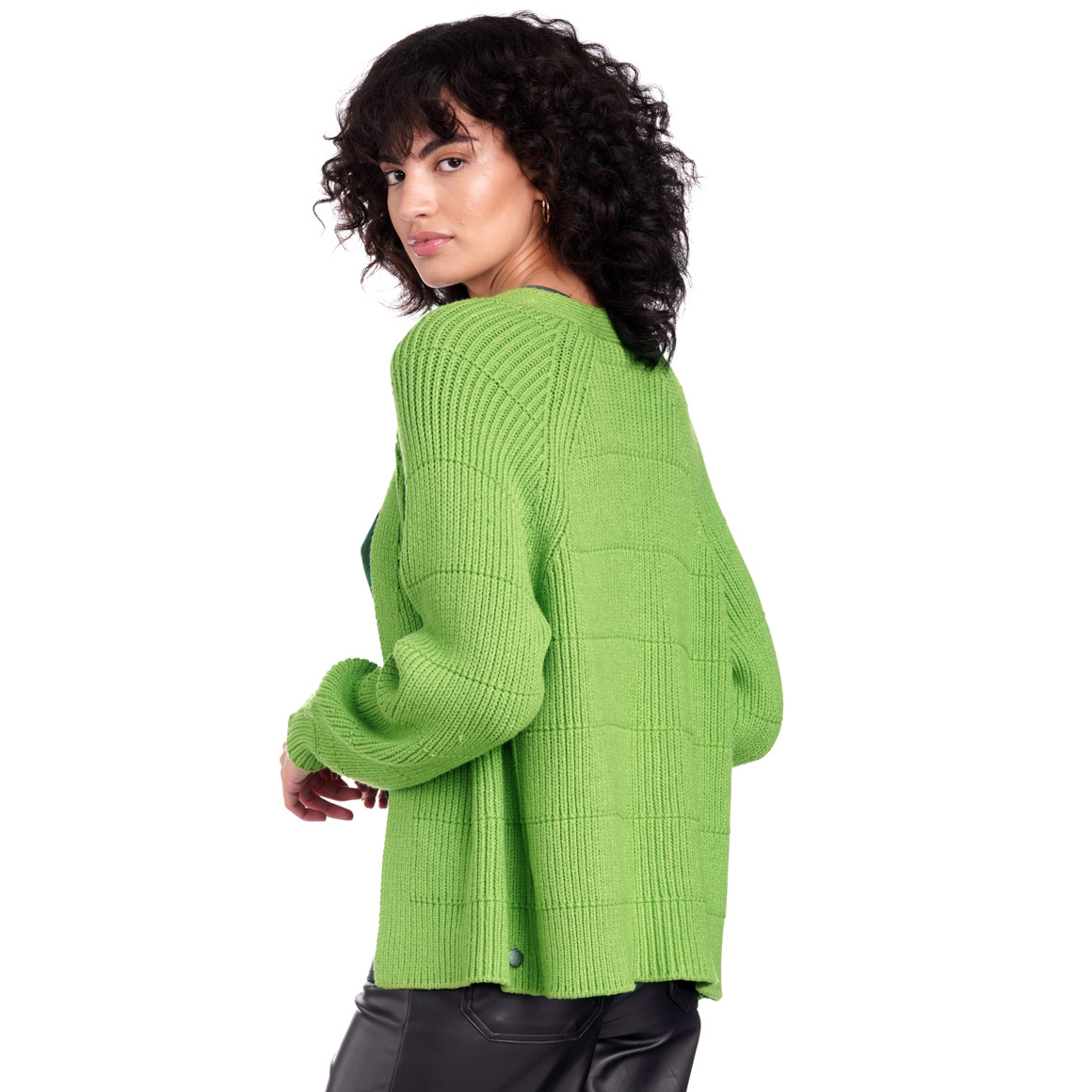 Damen Strickjacke aus Rippstrick